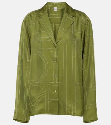 Chemise de pyjama Monogram en soie | Toteme