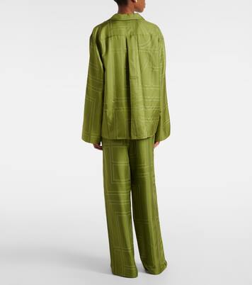 Chemise de pyjama Monogram en soie | Toteme