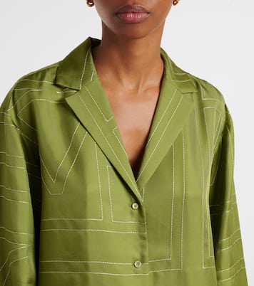 Chemise de pyjama Monogram en soie | Toteme