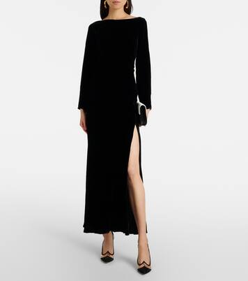 Robe longue Devina en velours | Rixo