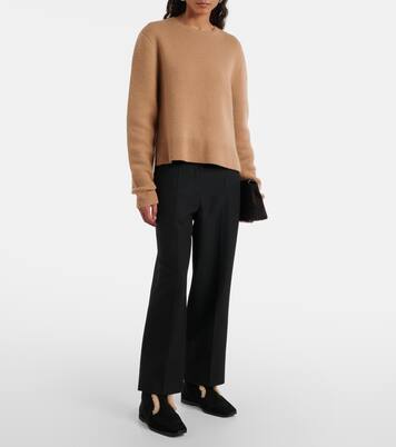 Ankle Boots aus Veloursleder mit Shearling | Toteme