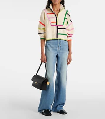 Hampton cropped cotton-blend sweater | Staud