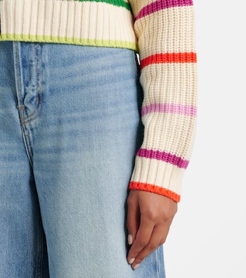 Hampton cropped cotton-blend sweater | Staud