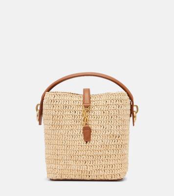 Bucket Bag Le 37 Mini aus Raffiabast | Saint Laurent