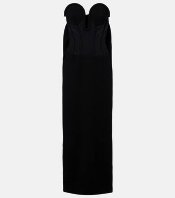 Robe bustier longue en crêpe et tulle | Jean Paul Gaultier