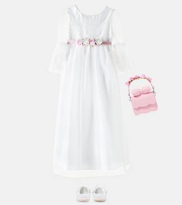 Robe en dentelle et tulle | Monnalisa