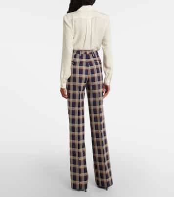 Weite High-Rise-Hose aus Wolle | Etro