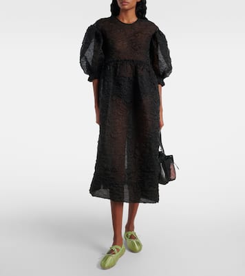 Grip embellished satin ballet flats | Simone Rocha