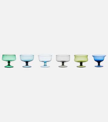Diseguale set of 6 glass dessert bowls | Bitossi