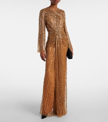 Robe longue Anja à ornements | Jenny Packham