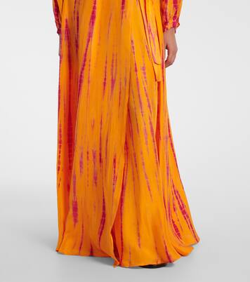 Tie-dye silk wrap dress | Anna Kosturova