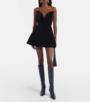 Minirock aus Samt | David Koma