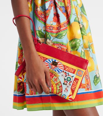 Small leather-trimmed pouch | Dolce&Gabbana