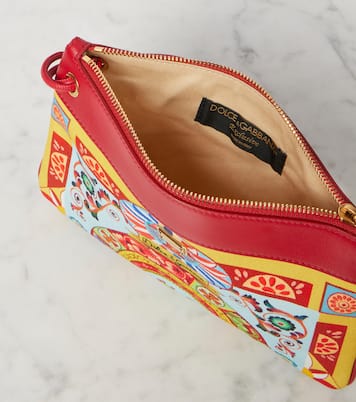 Small leather-trimmed pouch | Dolce&Gabbana