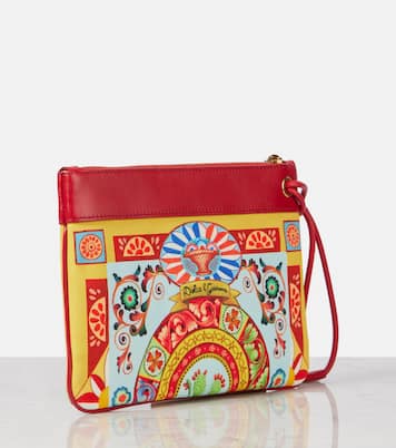 Small leather-trimmed pouch | Dolce&Gabbana