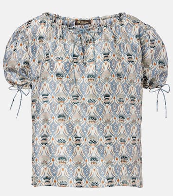 Bedrucktes Top Rose aus Seide | Loro Piana