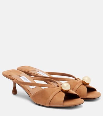 Siva 50 embellished suede mules  | Jimmy Choo