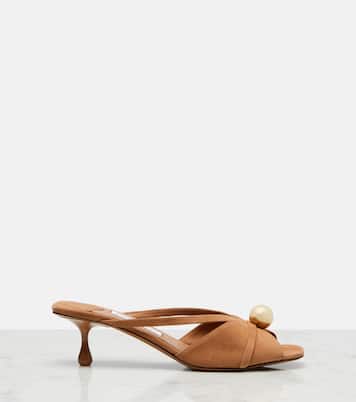 Siva 50 embellished suede mules  | Jimmy Choo