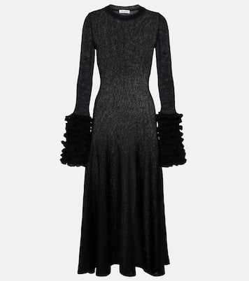 Robe midi en mohair mélangé | Alaïa