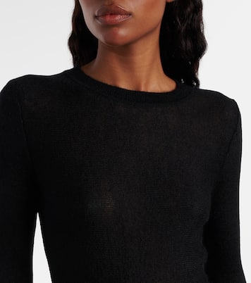 Robe midi en mohair mélangé | Alaïa