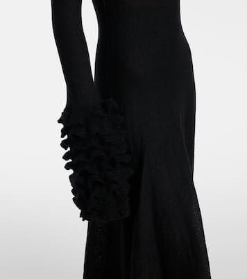 Robe midi en mohair mélangé | Alaïa