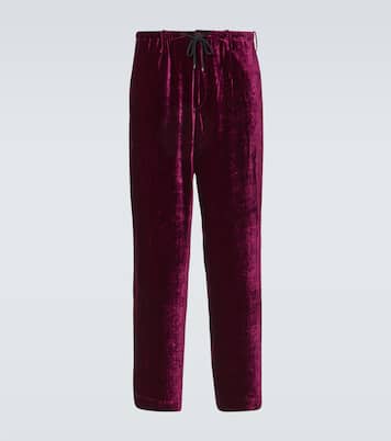 Velvet sweatpants | Dries Van Noten