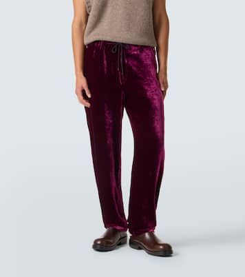 Velvet sweatpants | Dries Van Noten
