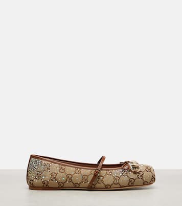 Ballerinas Gucci Horsebit aus Canvas | Gucci
