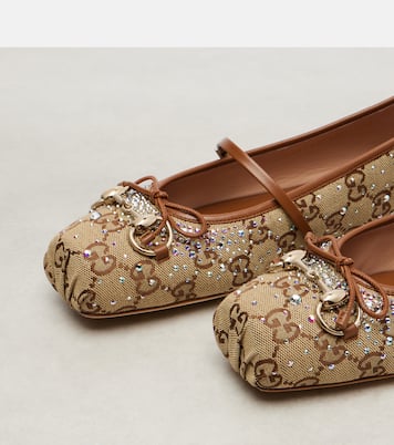 Ballerinas Gucci Horsebit aus Canvas | Gucci