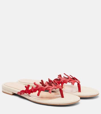 Canvas and leather thong sandals | Gianvito Rossi