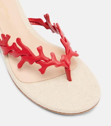 Canvas and leather thong sandals | Gianvito Rossi