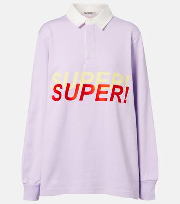 Printed cotton polo sweater | JW Anderson