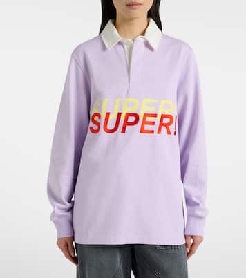 Printed cotton polo sweater | JW Anderson