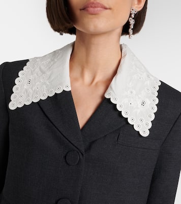 Broderie anglaise cropped jacket | Self-Portrait