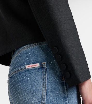 Broderie anglaise cropped jacket | Self-Portrait