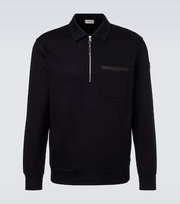 Cotton-blend half-zip sweater | Moncler