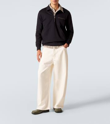 Cotton-blend half-zip sweater | Moncler