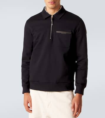 Cotton-blend half-zip sweater | Moncler