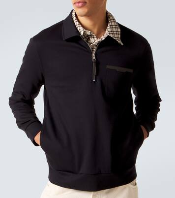 Cotton-blend half-zip sweater | Moncler