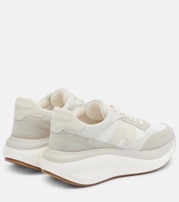 H696 suede and leather platform sneakers | Hogan