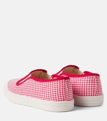 Checked embroidered slip-on sneakers | PèPè