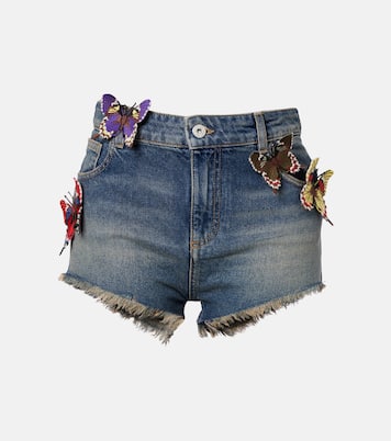 Embroidered denim short | Blumarine