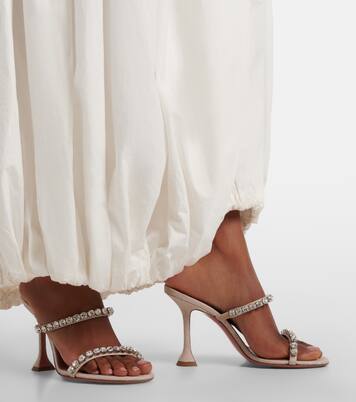 Mules Gigi de lona adornados | Amina Muaddi