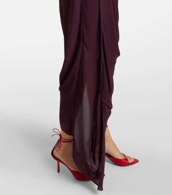 Abito midi in georgette | Victoria Beckham