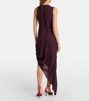 Abito midi in georgette | Victoria Beckham