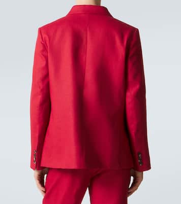 Double-breasted linen blazer | Bode