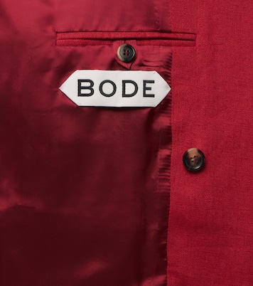 Double-breasted linen blazer | Bode