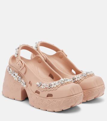 x Crocs embellished slingback pumps | Simone Rocha
