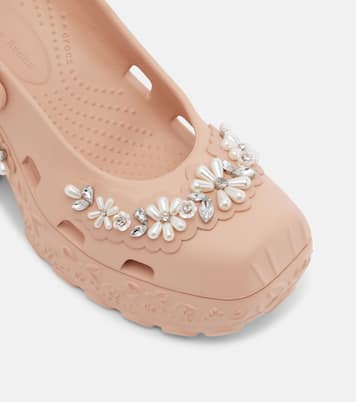 x Crocs embellished slingback pumps | Simone Rocha