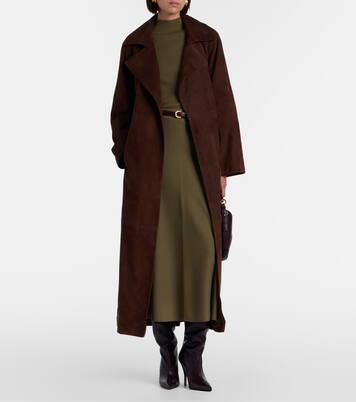 Cappotto Althea in camoscio a portafoglio | Nour Hammour